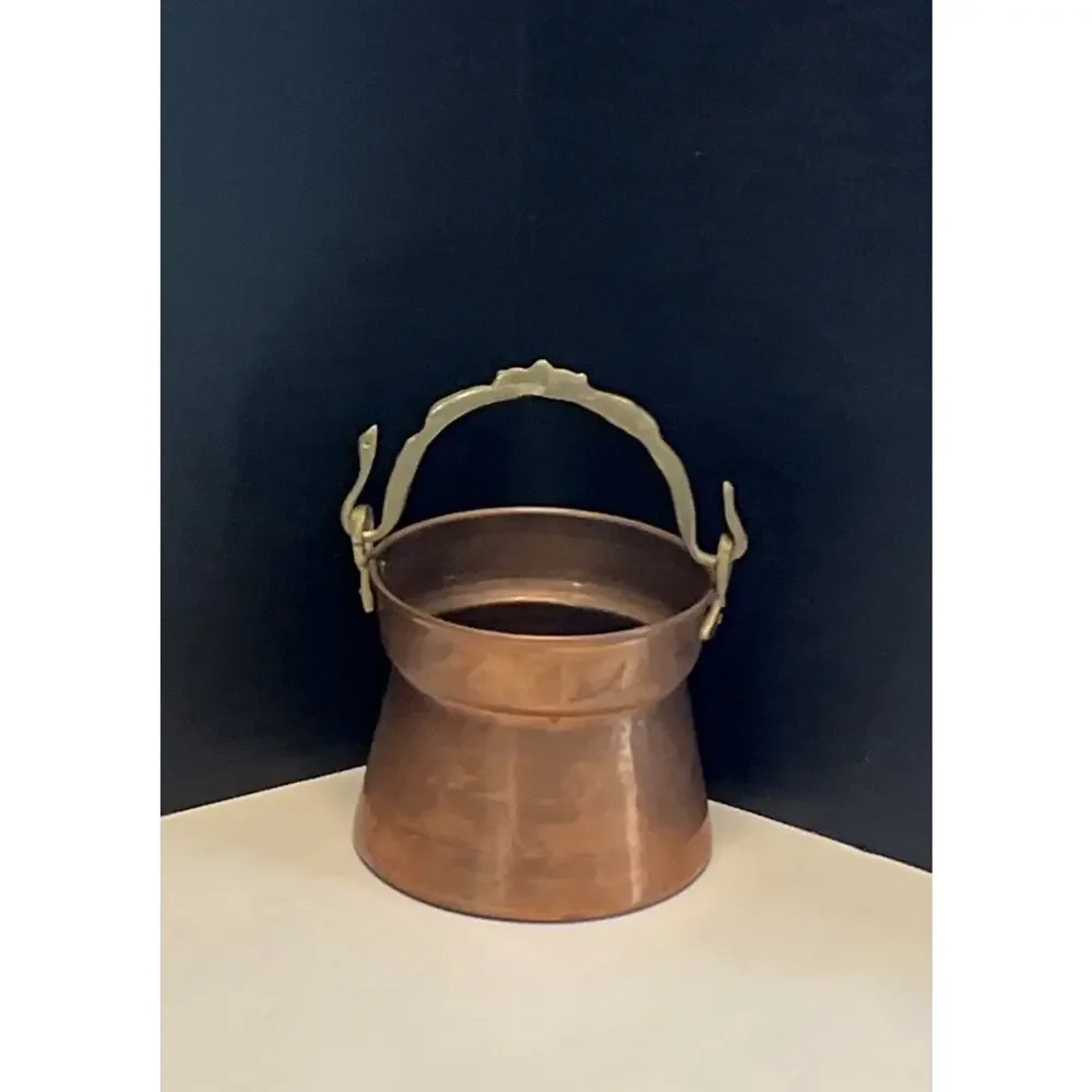 Vintage Turkish Solid Copper Pot Kettle 3-1/4